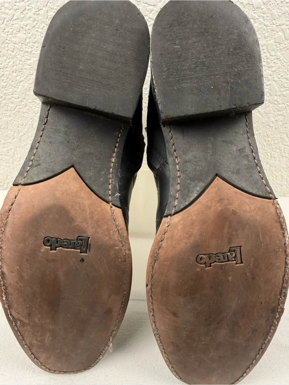 Laredo Hoxie 62009 Western Ankle Boots | Black Leather | Side Zip | Men's 10D